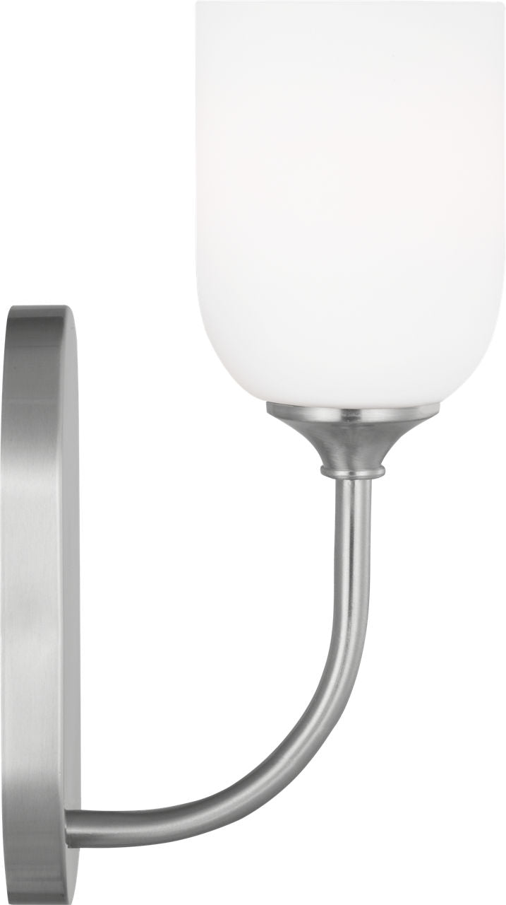 Generation Lighting GLV1021BS Emile 1 Light Brushed Nickel Bath Vanity Wall Light