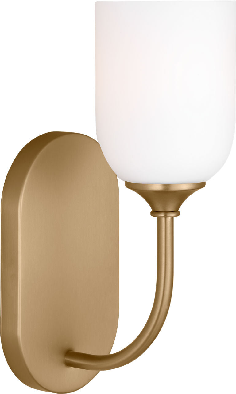 Generation Lighting GLV1021SB Emile satin brass bath vanity wall light