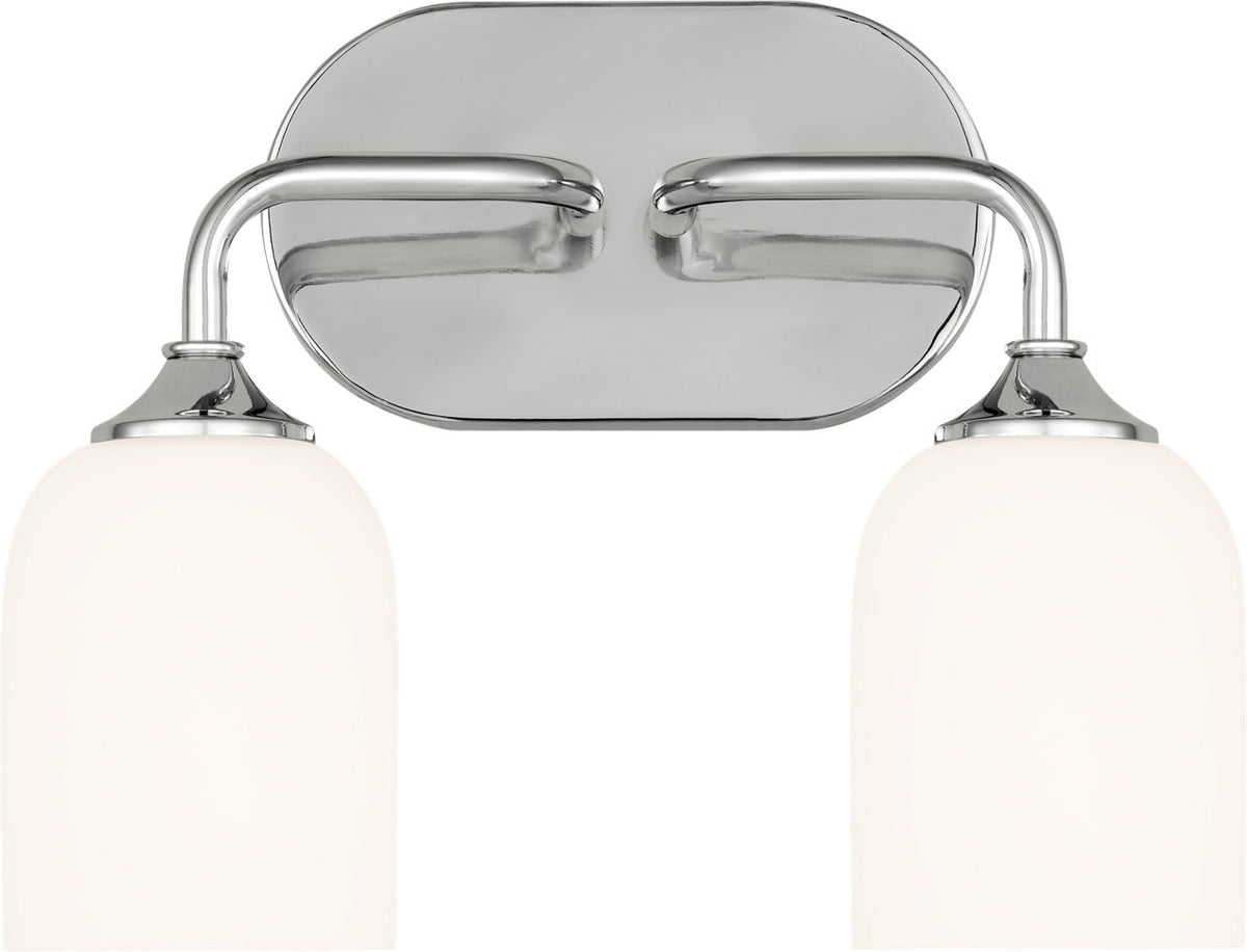 Generation Lighting GLV1022EN3/CH Emile 2 Light Chrome Bath Vanity Wall Light