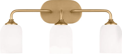 Generation Lighting GLV1023SB Emile 3 Light 22 inch Satin Brass Bath Vanity Wall Light