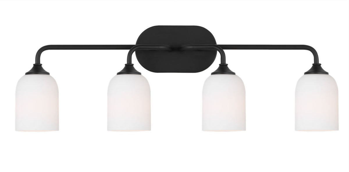 Generation Lighting GLV1024BS Emile 4 Light Brushed Nickel Bath Vanity Wall Light