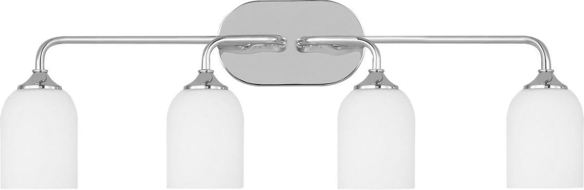 Generation Lighting Emile 4 light chrome bath vanity wall light