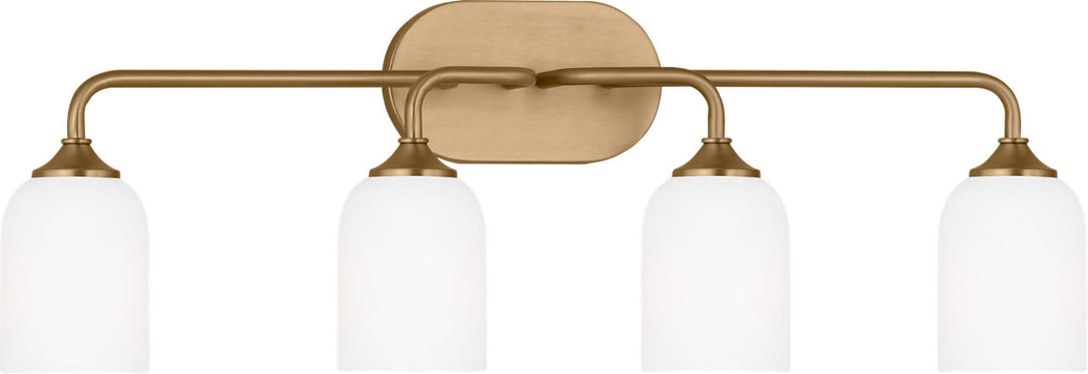 Generation Lighting GLV1024SB Emile 4 Light Satin Brass Bath Vanity Wall Light