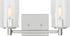 Generation Lighting GLV1032CH Parker 2 Light Chrome Bath Vanity Wall Light