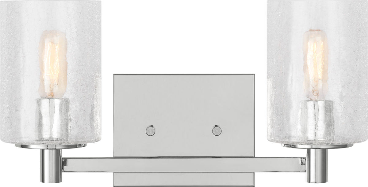 Generation Lighting Parker 2 light chrome bath vanity wall light