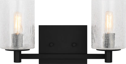 Generation Lighting Parker 2 light midnight black bath vanity wall light