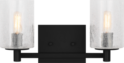 Generation Lighting GLV1032EN/MBK Parker 2 Light Midnight Black Bath Vanity Wall Light