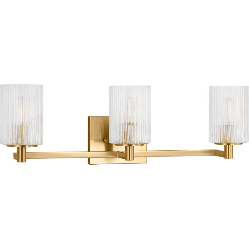 Generation Lighting GLV1043EN/SB Lando 3 Light Satin Brass Bath Vanity Wall Light