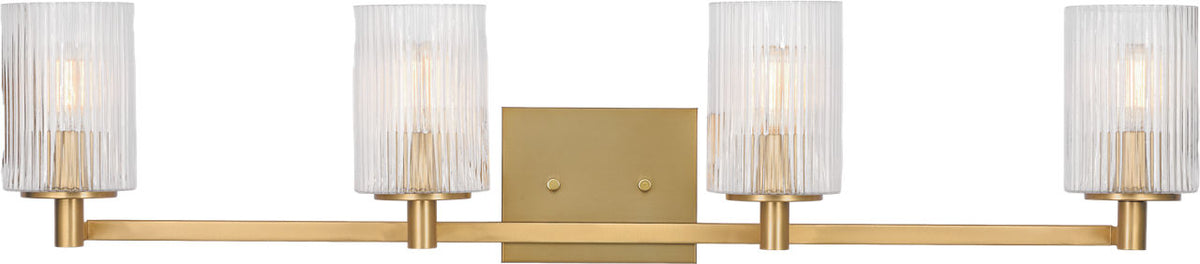 Generation Lighting GLV1044SB Lando 4 Light Satin Brass Bath Vanity Wall Light