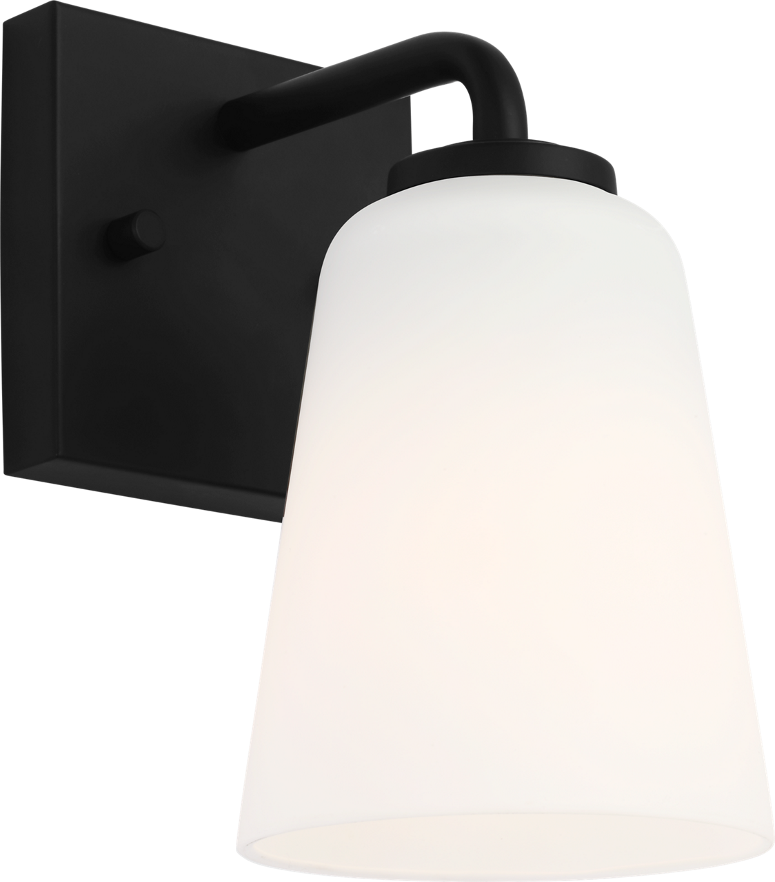 Generation Lighting GLV1051MBK Miles 1 Light 8 inch Midnight Black Bath Vanity Wall Light
