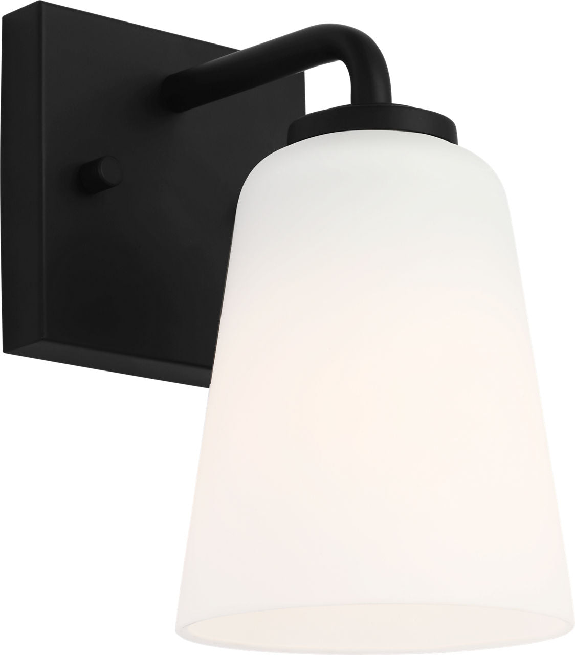 Generation Lighting GLV1051MBK Miles 1 light bath vanity wall light in midnight black