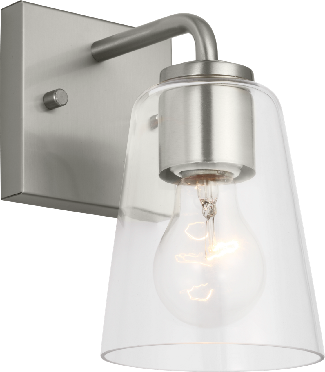 Generation Lighting GLV1061BS Miles 1 Light 4.5 inch Brushed Nickel Bath Vanity Wall Light