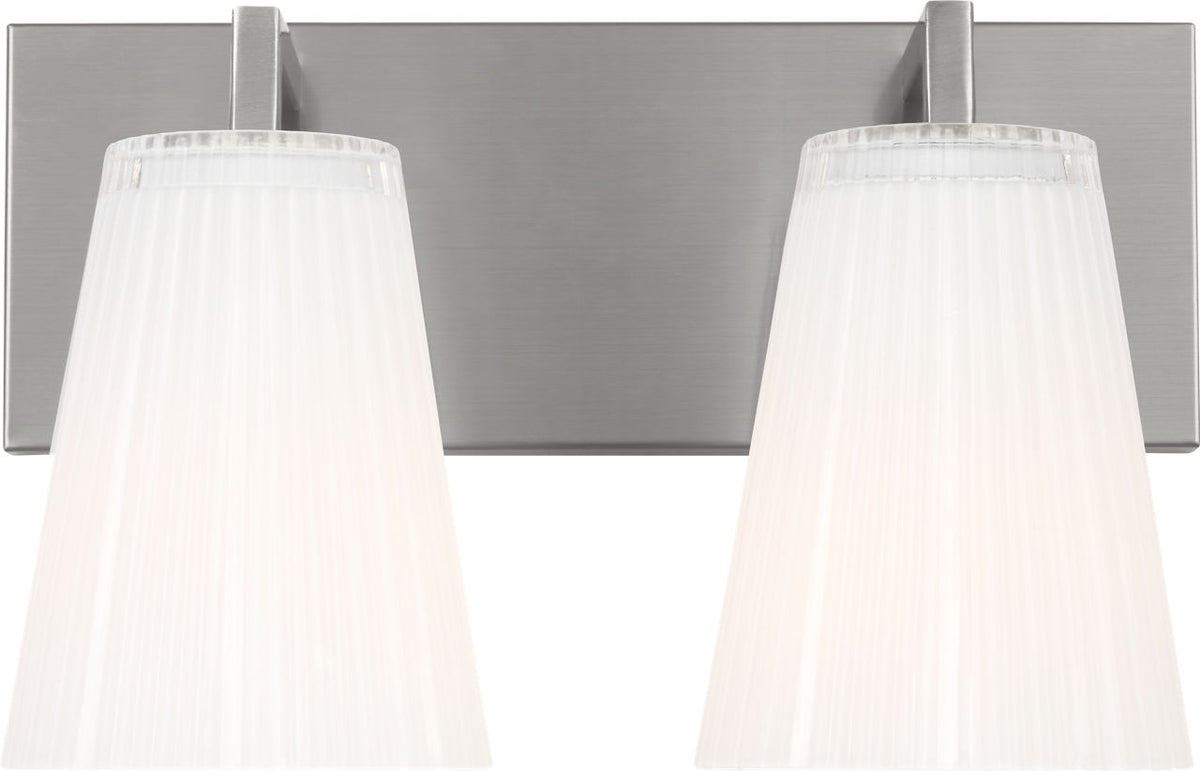 Generation Lighting GLV1102BS Upson 2 light brushed nickel bath vanity wall light