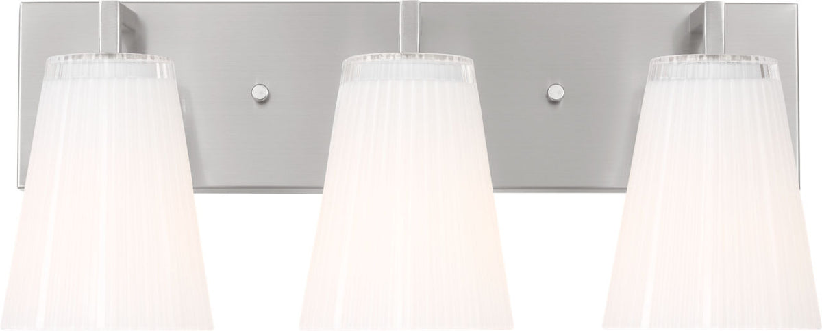 Generation Lighting GLV1103BSE Upson 3 Light Brushed Nickel Bath Vanity Wall Light
