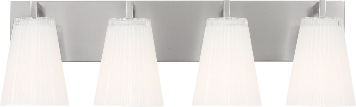 Generation Lighting GLV1104BS Upson 4 light brushed nickel bath vanity wall light