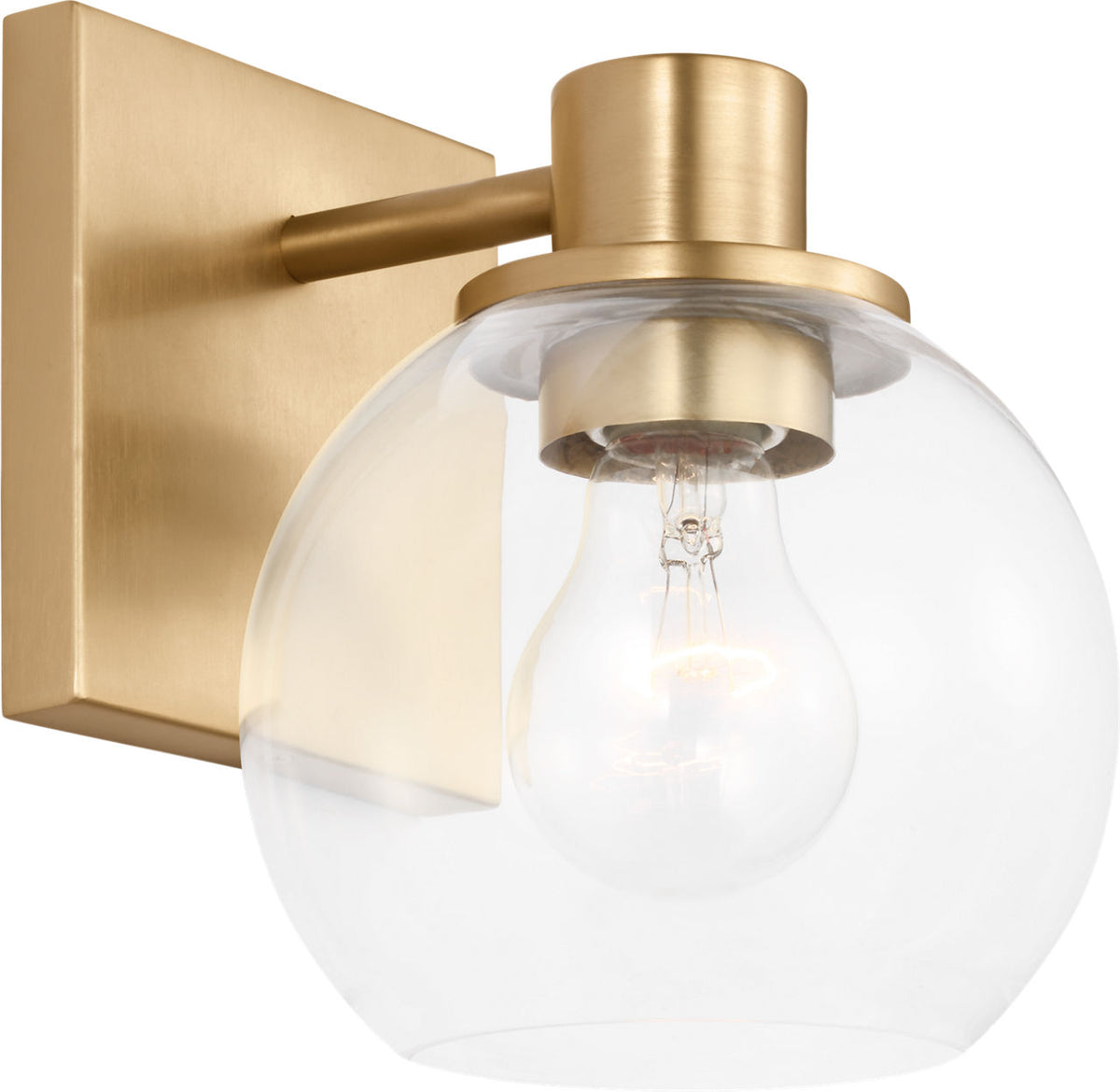 Generation Lighting GLV1121SBE Rito 1 Light Satin Brass Bath Vanity Wall Light