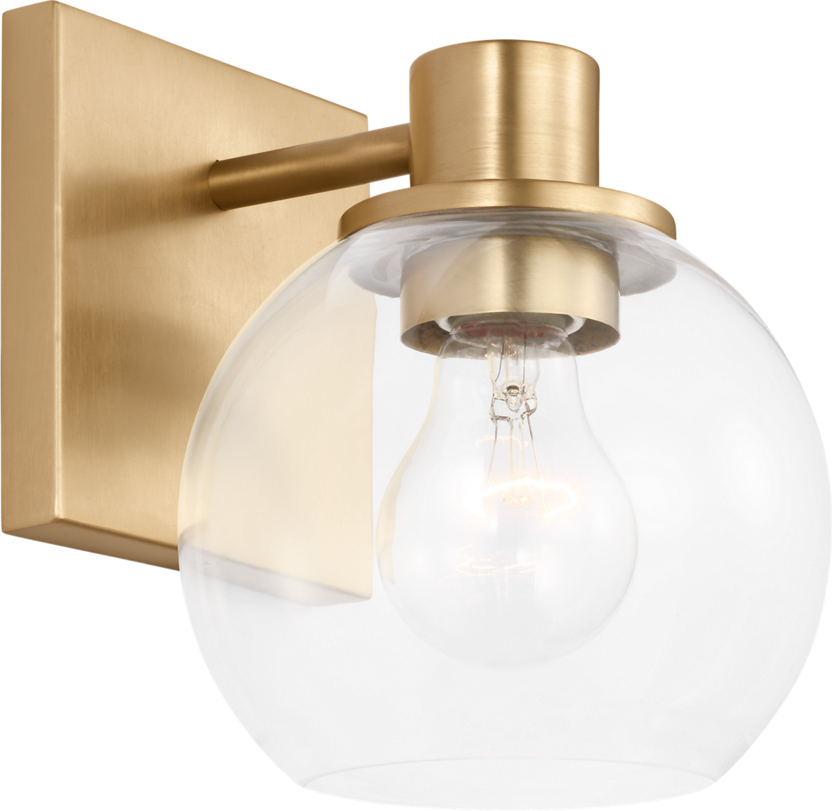 Generation Lighting GLV1121SBE Rito 1 Light Satin Brass Bath Vanity Wall Light