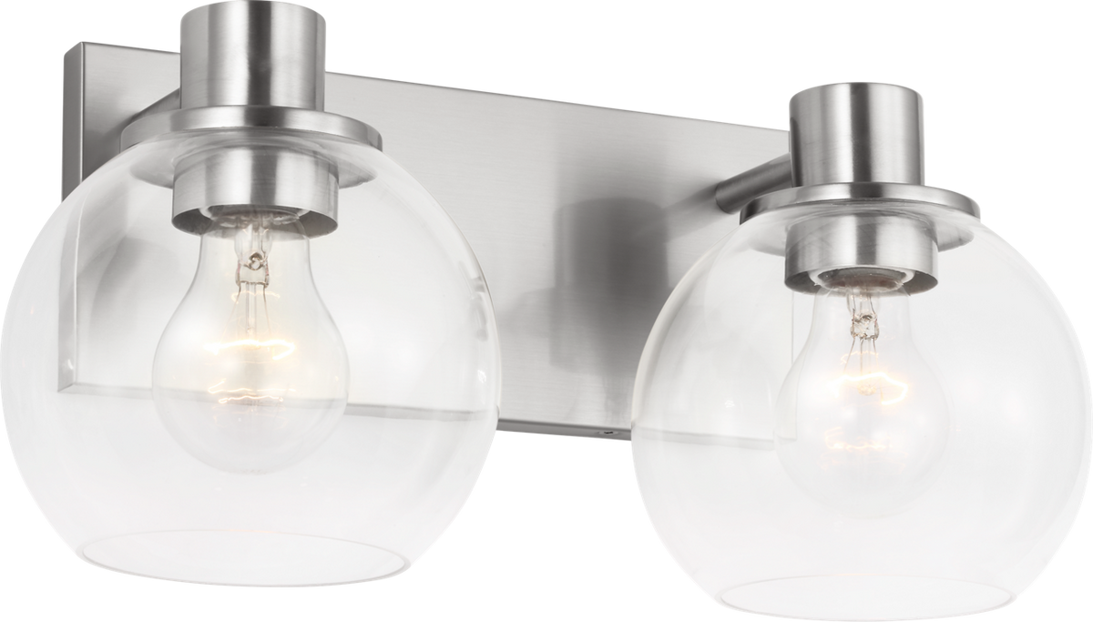 Generation Lighting GLV1122BSE Rito 2 Light Brushed Nickel Bath Vanity Wall Light