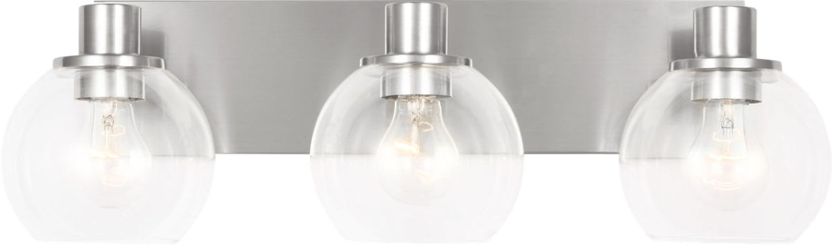 Generation Lighting GLV1123BS Rito 3 light brushed nickel bath vanity wall light