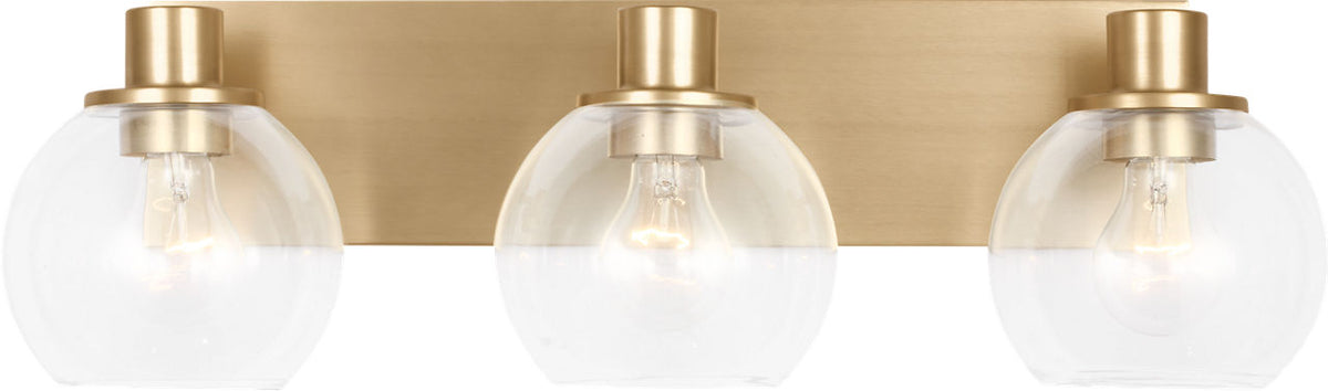 Generation Lighting GLV1123SB Rito 3 light satin brass bath vanity wall light
