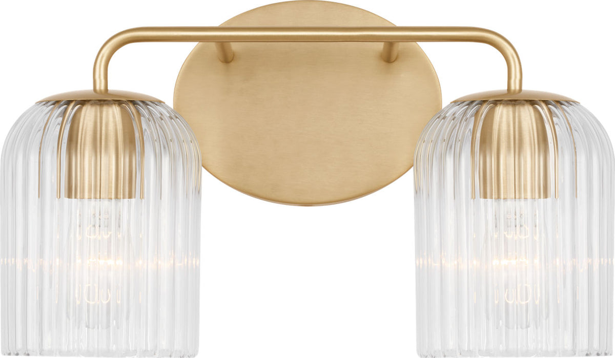 Generation Lighting Eisele 2 Light Satin Brass Bath Vanity Wall Light