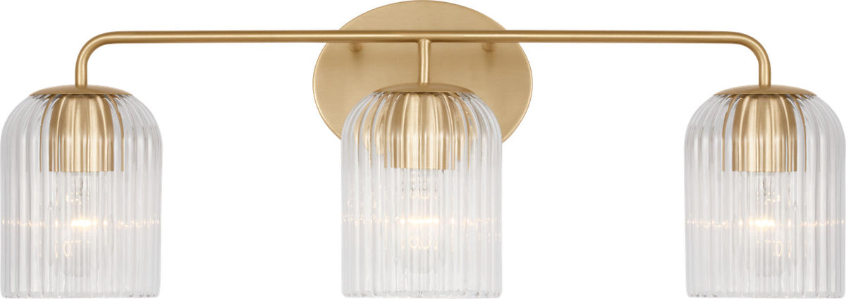 Generation Lighting GLV1133SB Eisele 3 Light 24 inch Satin Brass Bath Vanity Wall Light