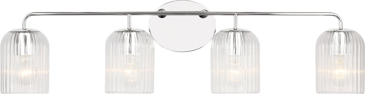 Generation Lighting GLV1134CH Eisele 4 light chrome bath vanity wall light
