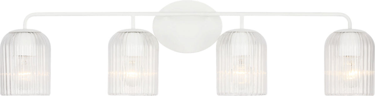 Generation Lighting GLV1134MWT Eisele 4 Light Matte White Bath Vanity Wall Light