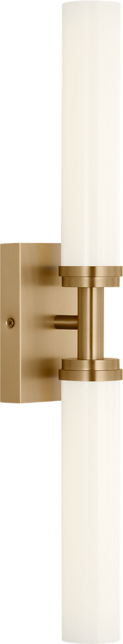 Generation Lighting GLV1432SB-L Coles 1 Light 24 inch Satin Brass Bath Vanity Wall Light