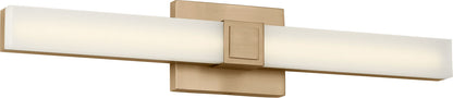 Generation Lighting Fentress 24 LED vanity wall light in satin brass