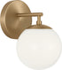 Generation Lighting GLV1831SB Nube 1 Light Satin Brass Bath Vanity Wall Light