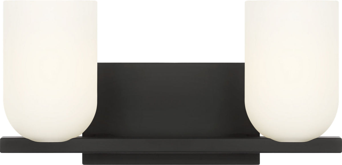 Generation Lighting Neblina 2 light midnight black bath vanity wall light