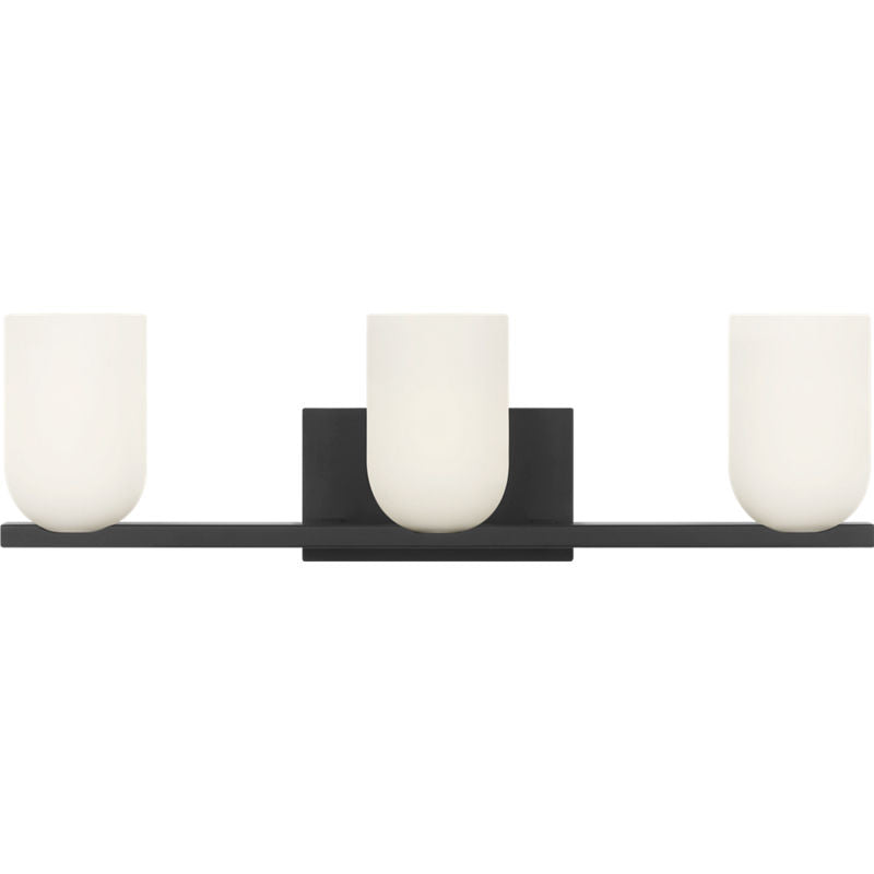 Generation Lighting GLV1973MBK Neblina 3 Light 22 inch Midnight Black Bath Vanity Wall Light