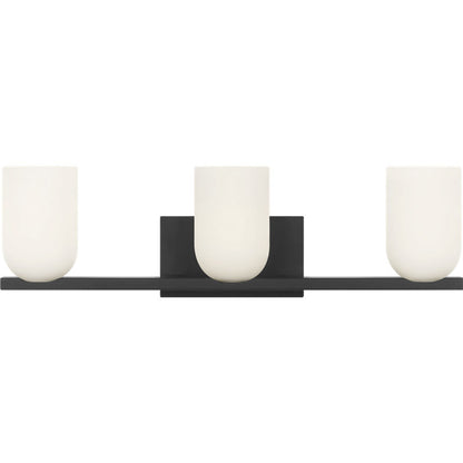 Generation Lighting GLV1973MBK Neblina 3 Light 22 inch Midnight Black Bath Vanity Wall Light