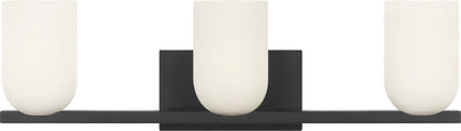 Generation Lighting GLV1973MBK Neblina 3 light midnight black bath vanity wall light