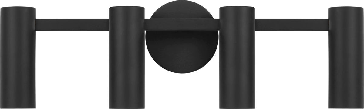 Generation Lighting GLV2084MBK Zentro 4 Light Midnight Black Bath Vanity Wall Light