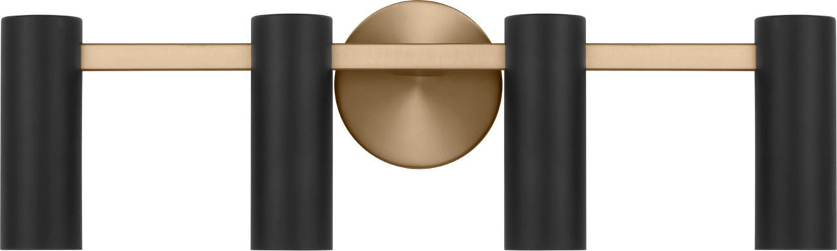 Generation Lighting GLV2084SBE Zentro 4 light satin brass bath vanity wall light