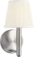 Generation Lighting GLW1881BN Vilera brushed nickel wall sconce with pleated white shade