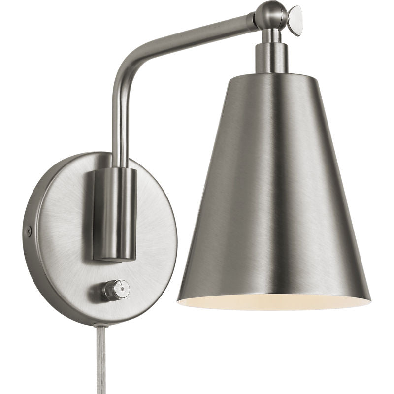 Generation Lighting GLW2001BNE Drae 1 Light 8 inch Burnished Nickel Task Sconce Wall Light