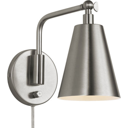 Generation Lighting GLW2001BNE Drae 1 Light 8 inch Burnished Nickel Task Sconce Wall Light
