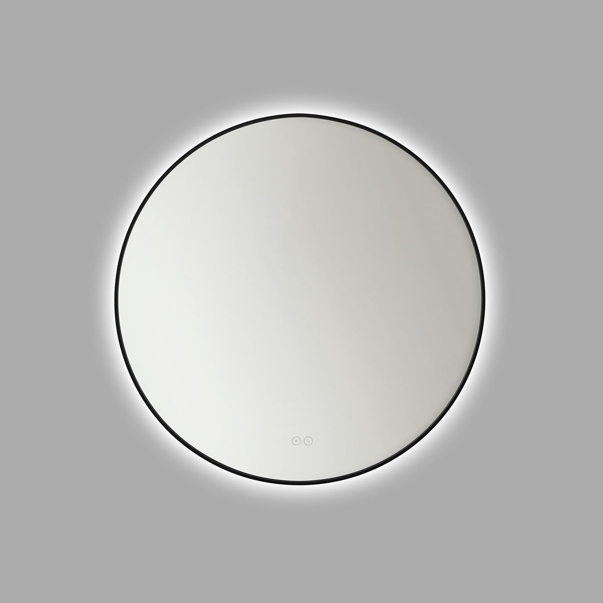 Generation Lighting MREL1430MBK Cadre 30 inch Midnight Black Illuminated Round Mirror