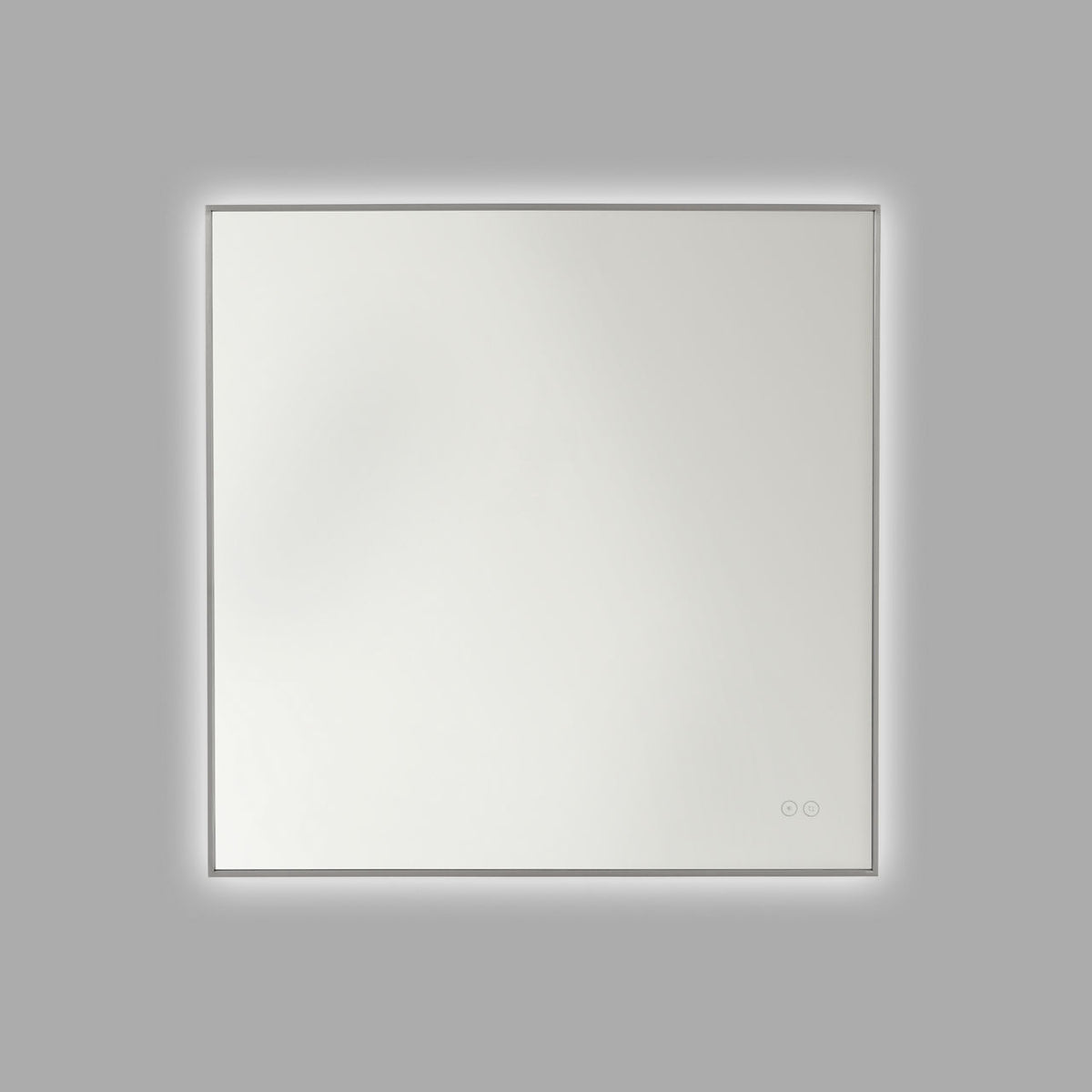 Generation Lighting Cadre 30 inch brushed nickel illuminated square mirror