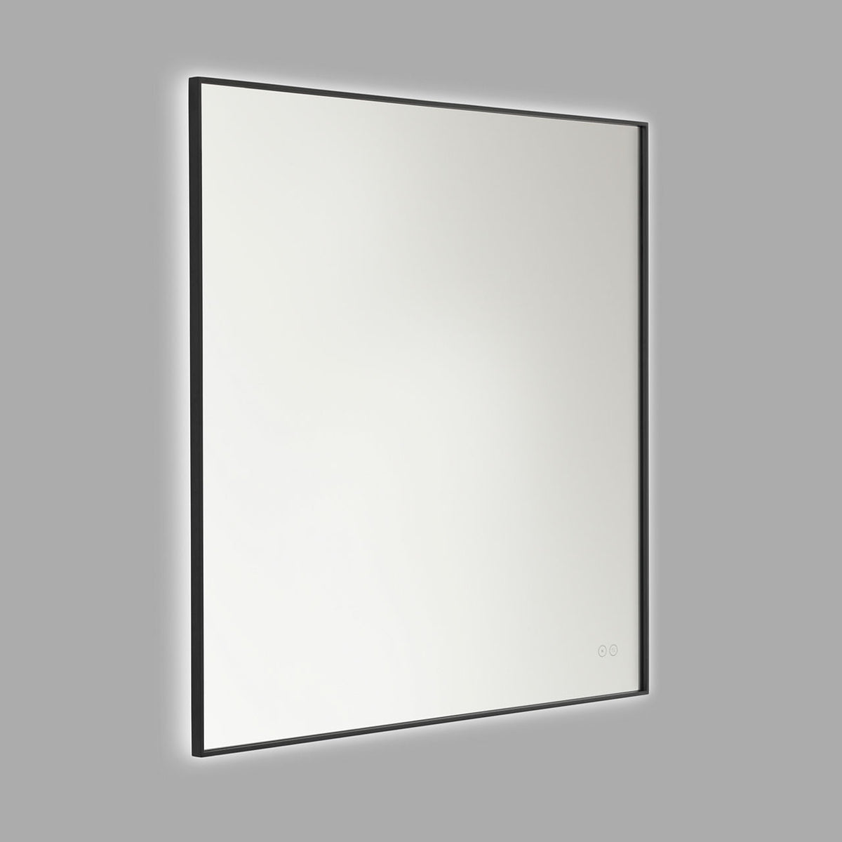 Generation Lighting Cadre 36 inch Midnight Black illuminated square mirror