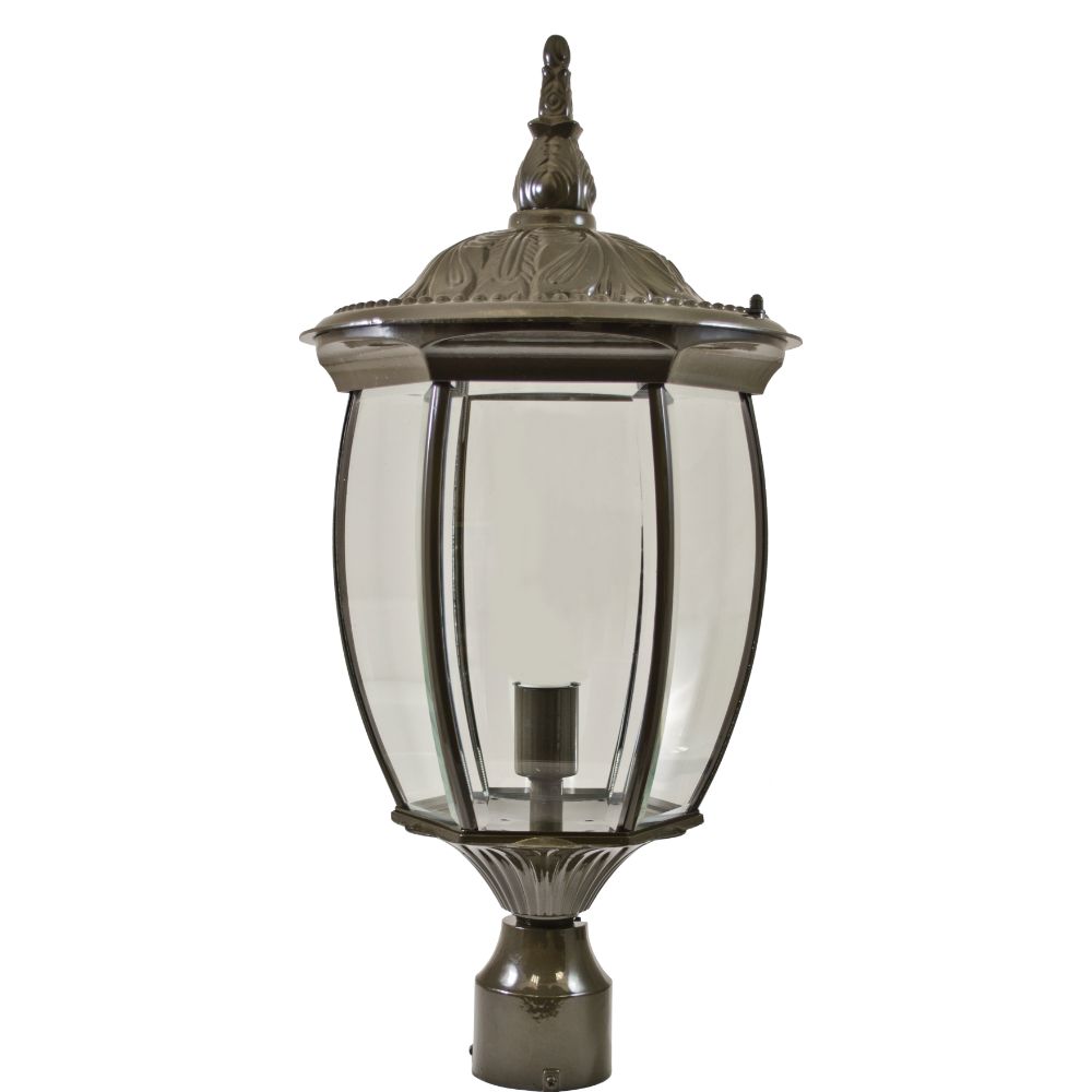 Dabmar Lighting GM102-L6-30K-BZ Led Cast Aluminum Post Top Fixture, 120V, E26, Color Temperature 3000K, Bronze Finish