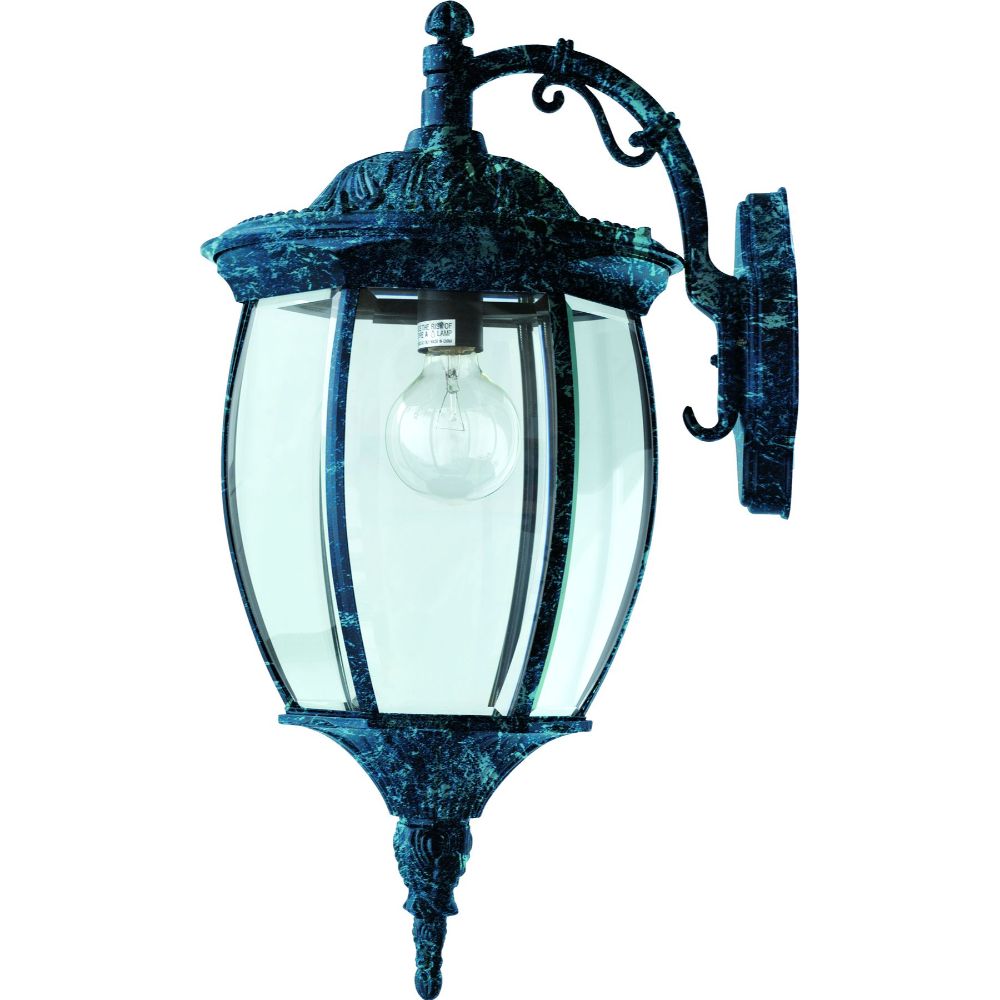 Dabmar Lighting GM106-L6-RGBW-VG LED Cast Aluminum Post Wall Fixture, 86V-265V, E26, Color Temperature RGBW, Verde Green Finish