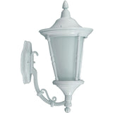 Dabmar Lighting GM115-W Powder Coated Cast Aluminum Wall Light Fixture, White Finish