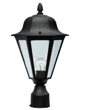 Dabmar Lighting GM132S-BZ Cast Aluminium Post Top Fixture E26 No Lamp, Voltage 120V, Bronze Finish