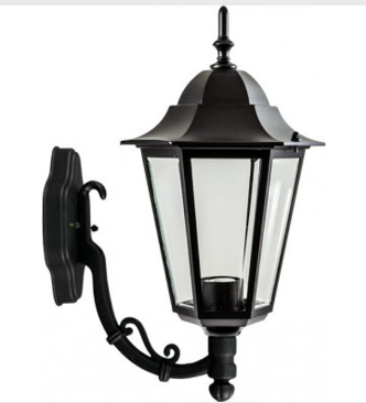 Dabmar Lighting GM135S-B Powder Coated Cast Aluminum Wall Light Fixture, Black Finish
