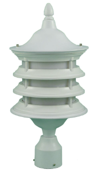 Dabmar Lighting GM182-L6-30K-W Cast Alum Post Top Fixture 120V E26 LED 6W 3000K in White Finish