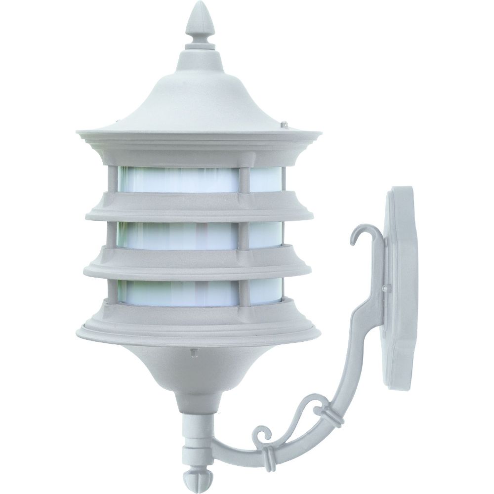 Dabmar Lighting GM185-L6-30K-W LED Cast Aluminum Wall Fixture, 120V, E26, Color Temperature 3000K, White Finish